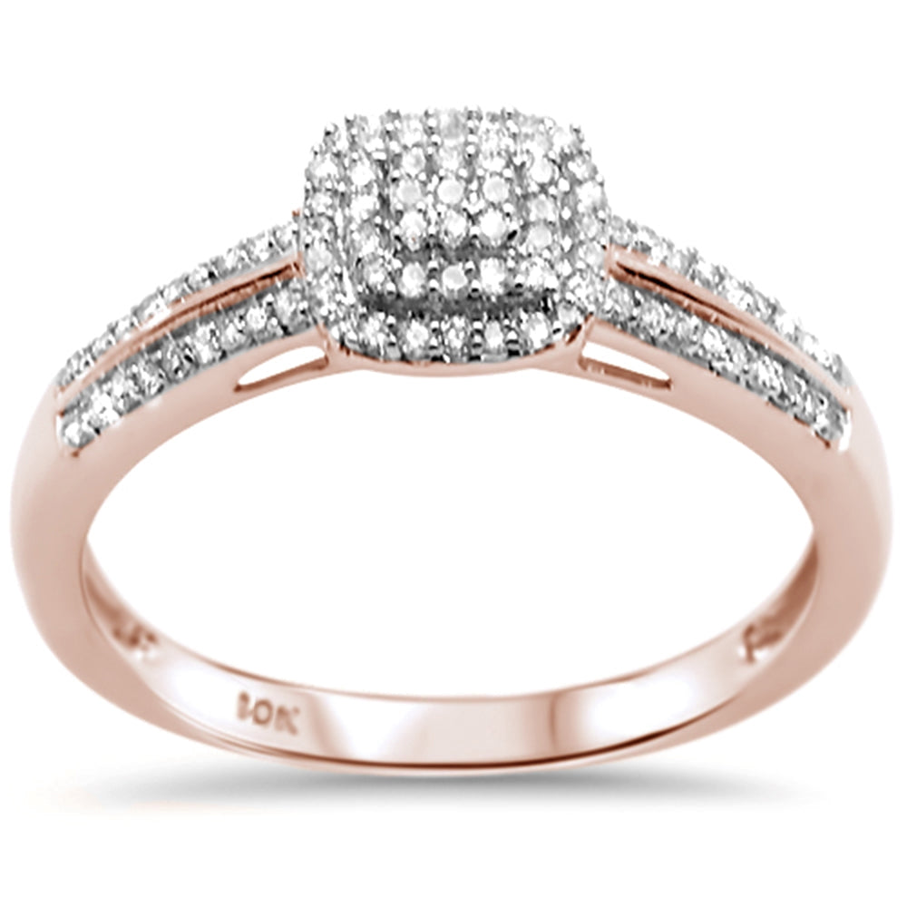 10K ROSE GOLD .25ct NATURAL DIAMOND ENGAGEMENT RING