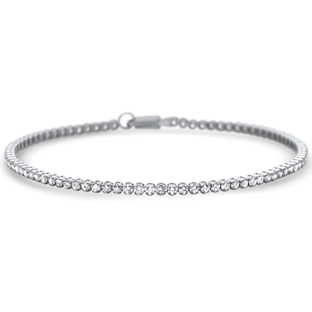 14K YELLOW or WHITE GOLD 1.00ct NATURAL DIAMOND TENNIS BRACELET 7"